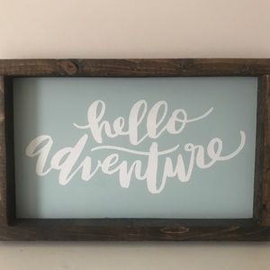 “Hello Adventure” wall decoration